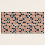 Red & Blue Hand-drawn Pattern #1 Desk Mat Gallery Image 3