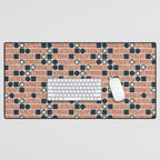 Red & Blue Hand-drawn Pattern #1 Desk Mat Gallery Image 1