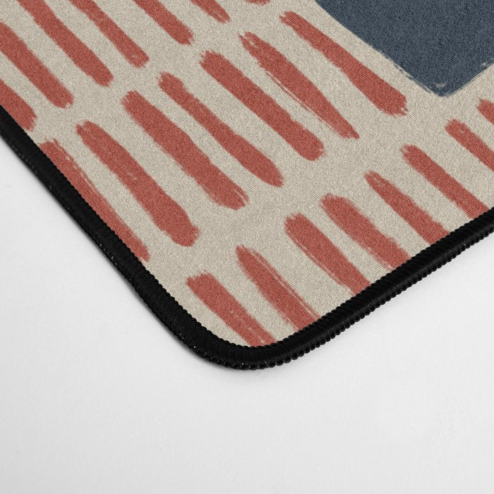 Red & Blue Hand-drawn Pattern #1 Desk Mat Gallery Image 4