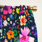 Millefleurs Spring Little Flowers Folky Navy Window Curtain Gallery Image 2