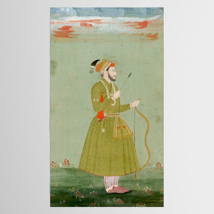 Jahangir's Son Antique Indian Miniature Painted Illustration Tablecloth Gallery Image 2