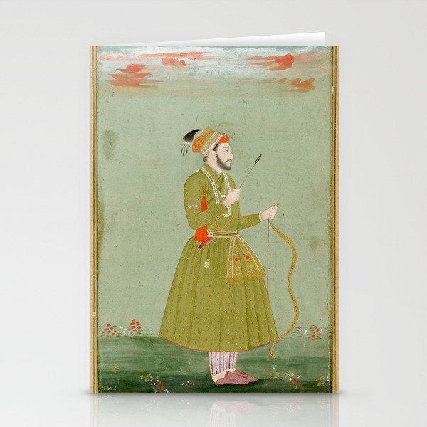 Jahangir's Son Antique Indian Miniature Painted Illustration Stationery Card Gallery Image 1