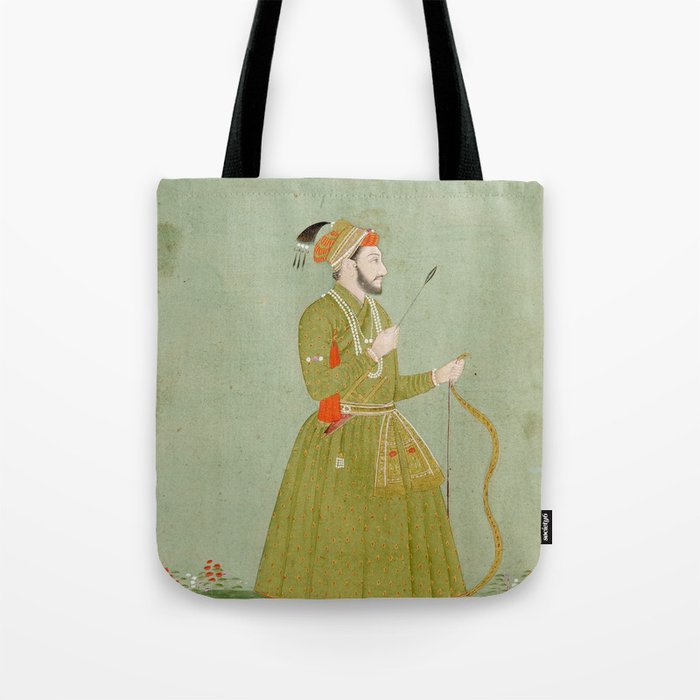 Jahangir's Son Antique Indian Miniature Painted Illustration Tote Bag Gallery Image 1