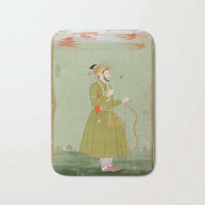 Jahangir's Son Antique Indian Miniature Painted Illustration Bath Mat Gallery Image 1