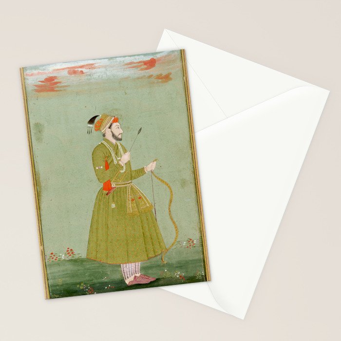 Jahangir's Son Antique Indian Miniature Painted Illustration Stationery Card Gallery Image 2
