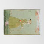 Jahangir's Son Antique Indian Miniature Painted Illustration Rug Gallery Image 2