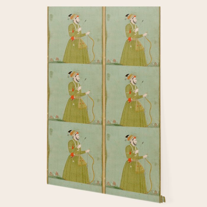 Jahangir's Son Antique Indian Miniature Painted Illustration Wallpaper Gallery Image 2