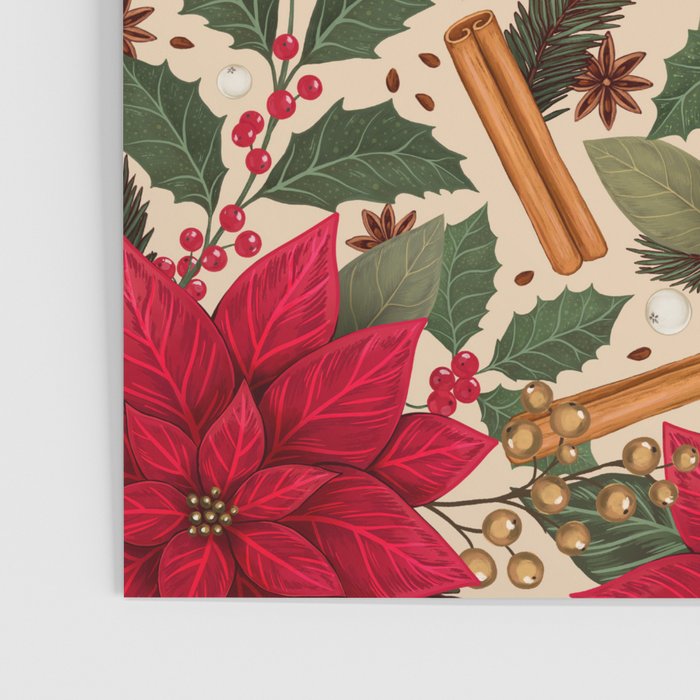 Poinsettia Flowers and Spices Poster Gallery Image 3