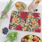 Poinsettia Flowers and Spices Cutting Board Gallery Image 2
