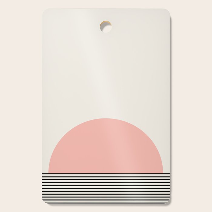 Sunrise Sunset II - Pink Black Cutting Board Gallery Image 1