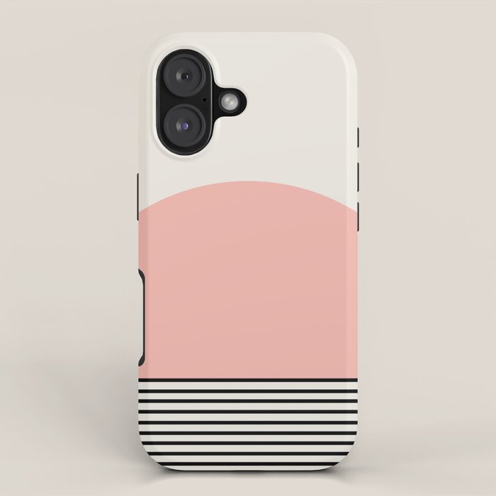 Sunrise Sunset II - Pink Black iPhone Case Gallery Image 1