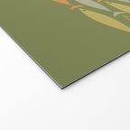 Fish Stripe 8 Mid Century Modern Minimalist Olive Green, Celadon, and Orange Welcome Mat Gallery Image 2