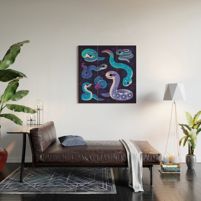 The Year of the Blue Snake Wood Wall Art Gallery Image 2