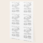 Supercar Sports Car Patent - Car Lover Classic Car Art - White Wallpaper Gallery Image 2