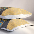 Handsome Black Klimt Dog with Scarf Pillow Sham Gallery Image 3