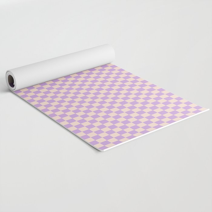 Check V - Lilac â Checkerboard Print Yoga Mat Gallery Image 2