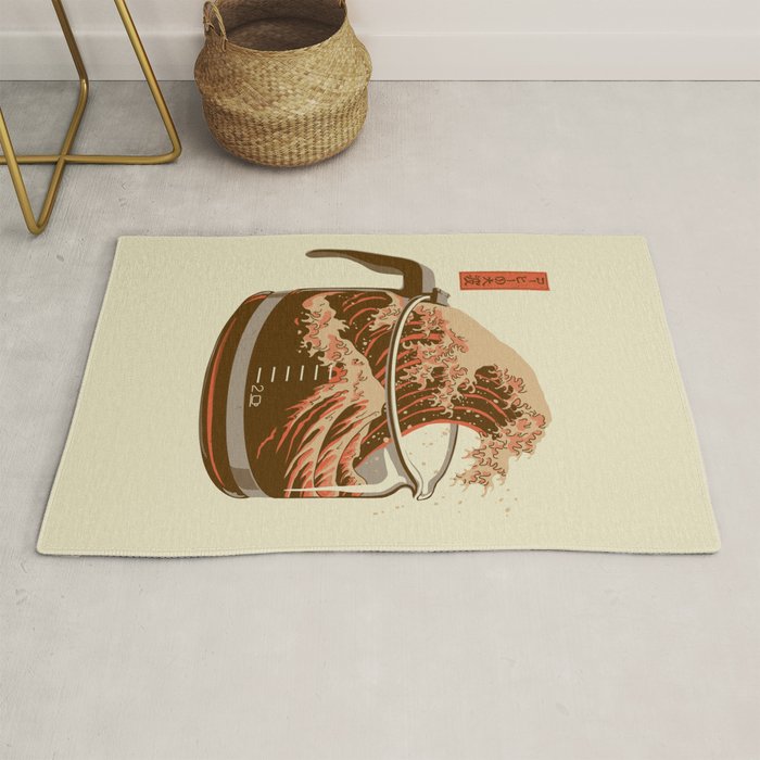 The Great Wave of Coffee light blend Rug Gallery Image 1