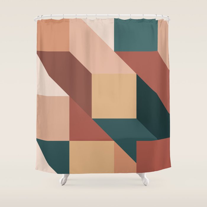 Maximalist Geometric 06A Shower Curtain Gallery Image 1