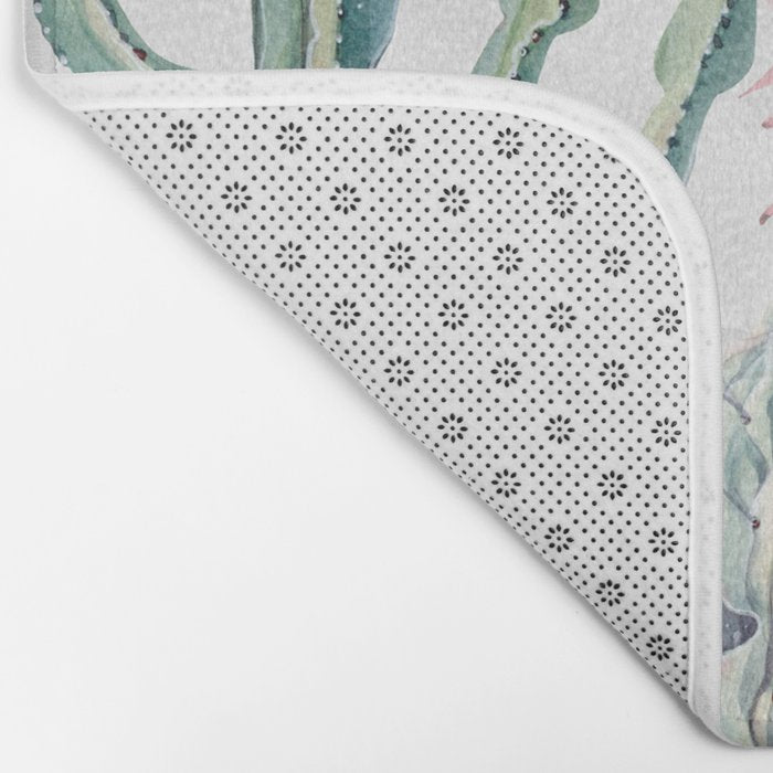 Desert Cactus Full Moon Succulent Garden on Purple Bath Mat Gallery Image 2
