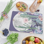 Desert Cactus Full Moon Succulent Garden on Purple Cutting Board Gallery Image 2