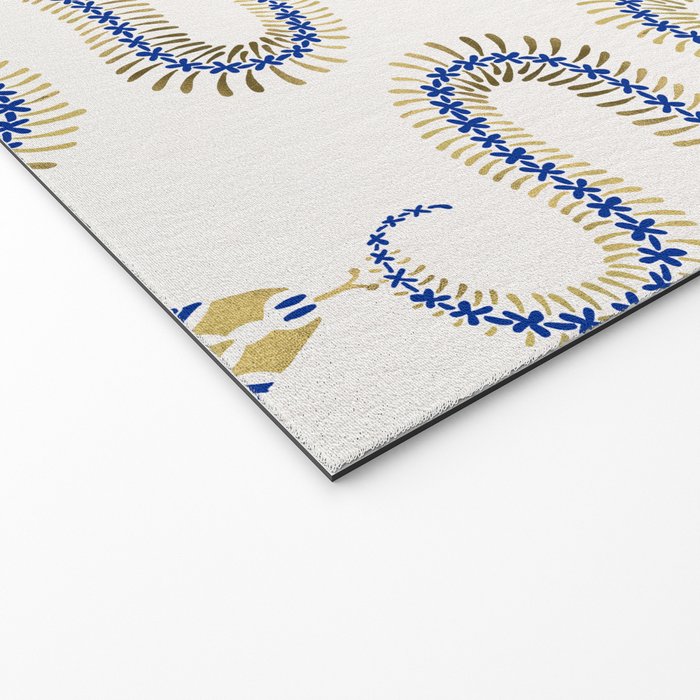 Snake Skeleton - Navy & Gold Palette Welcome Mat Gallery Image 2