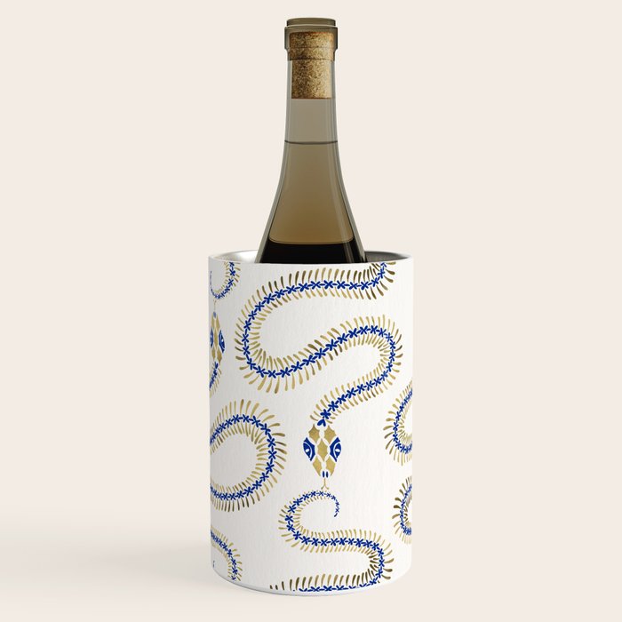 Snake Skeleton - Navy & Gold Palette Wine Chiller Gallery Image 2