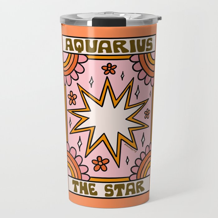 Aquarius Tarot Card Travel Mug Gallery Image 1