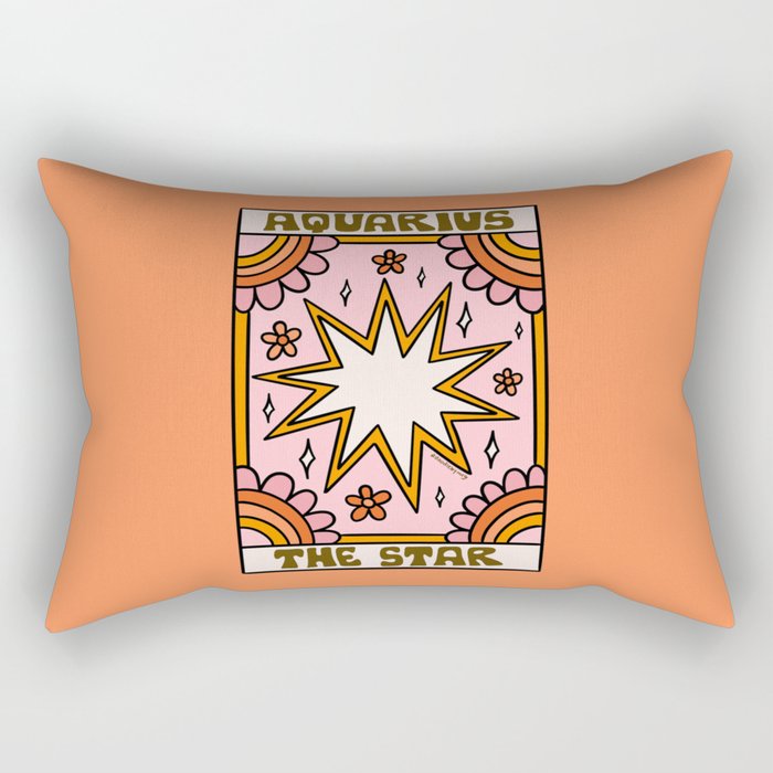 Aquarius Tarot Card Rectangular Pillow Gallery Image 2