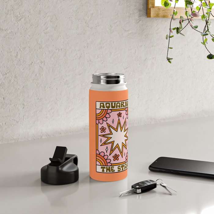 Aquarius Tarot Card Water Bottle Gallery Image 4