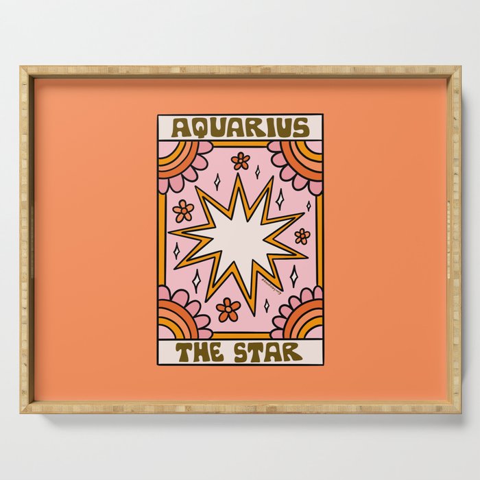 Aquarius Tarot Card Serving Tray Gallery Image 1