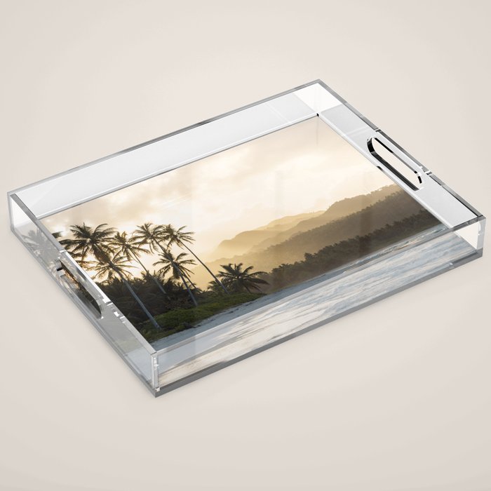 Another Day In Paradise - Tropical Beach Sunset Acrylic Tray Gallery Image 1
