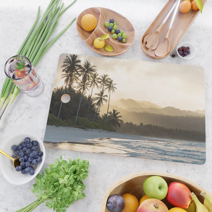 Another Day In Paradise - Tropical Beach Sunset Cutting Board Gallery Image 2