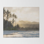 Another Day In Paradise - Tropical Beach Sunset Throw Blanket Gallery Image 2