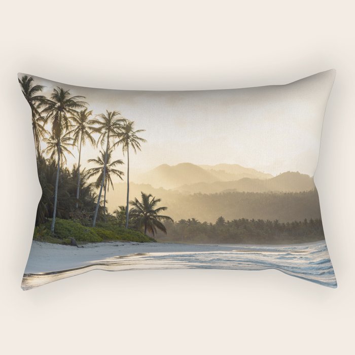 Another Day In Paradise - Tropical Beach Sunset Rectangular Pillow Gallery Image 2