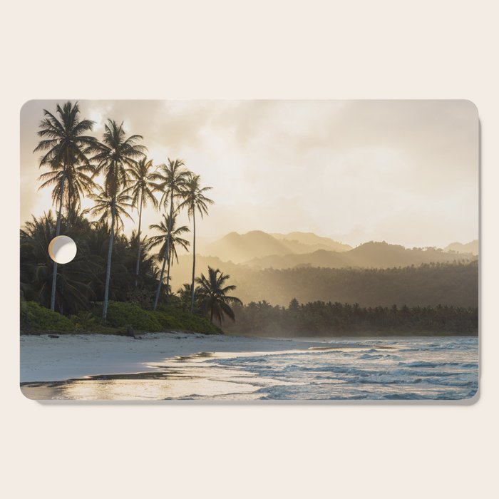 Another Day In Paradise - Tropical Beach Sunset Cutting Board Gallery Image 1