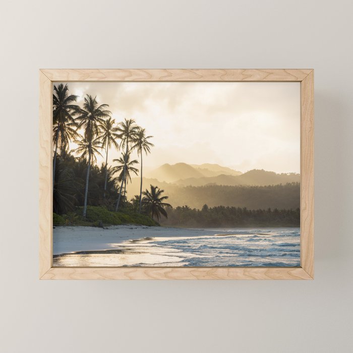 Another Day In Paradise - Tropical Beach Sunset Mini Art Print Gallery Image 1