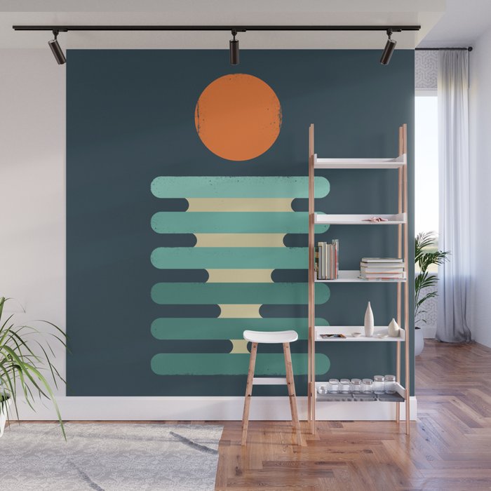 Minimalist ocean Wall Mural Gallery Image 1