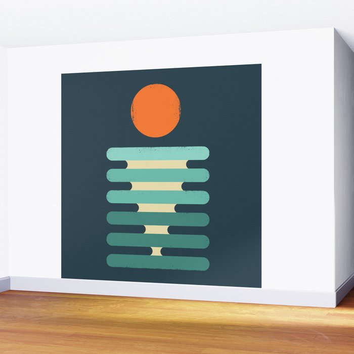 Minimalist ocean Wall Mural Gallery Image 2