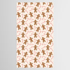 Gingerbread Man + Candy Cane Christmas Pattern Tablecloth Gallery Image 2