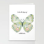Exquisite Light Green Watercolour Butterfly Stationery Card Gallery Image 2