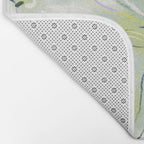 Exquisite Light Green Watercolour Butterfly Bath Mat Gallery Image 2