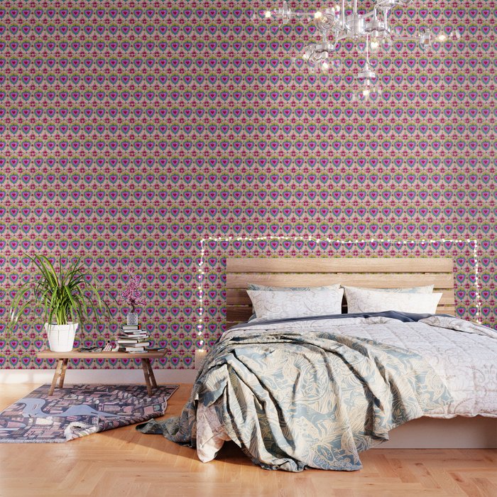 Hot Pink Sacred Hearts Wallpaper Gallery Image 1