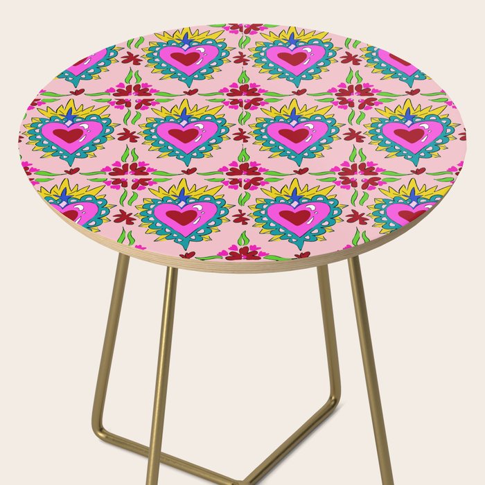 Hot Pink Sacred Hearts Side Table Gallery Image 2