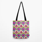Hot Pink Sacred Hearts Tote Bag Gallery Image 2