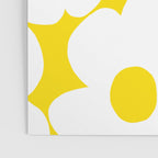 Large White Retro Flowers Sunny Yellow Background #decor #society6 #buyart Poster Gallery Image 3