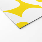 Large White Retro Flowers Sunny Yellow Background #decor #society6 #buyart Welcome Mat Gallery Image 2