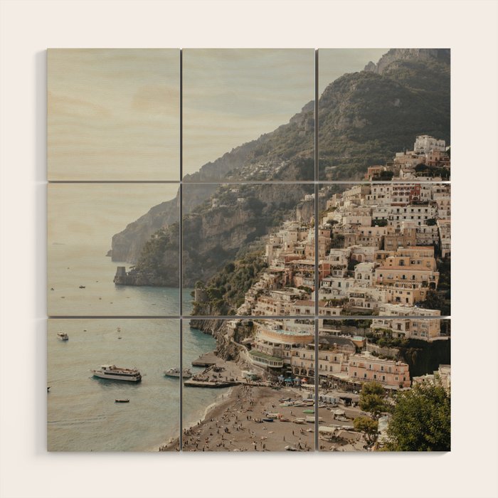Positano Amalfi Coast Italy Wood Wall Art Gallery Image 1
