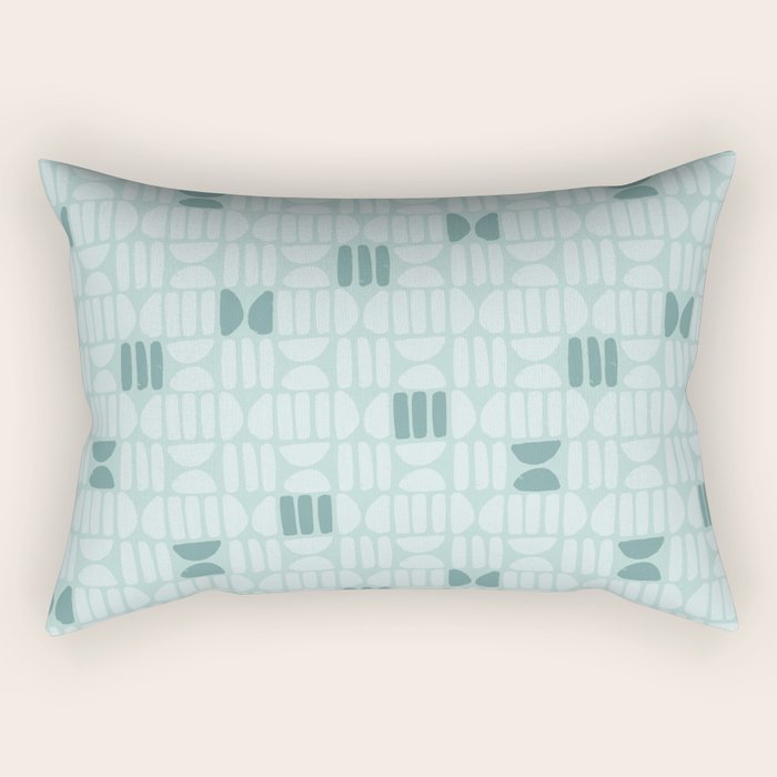 Bold Minimalism Teal Rectangular Pillow Gallery Image 2