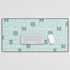 Bold Minimalism Teal Desk Mat Gallery Image 1