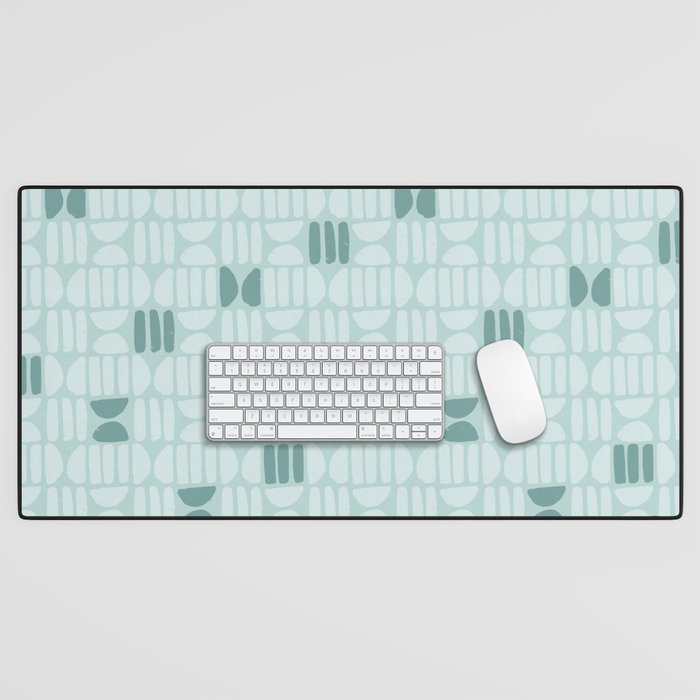 Bold Minimalism Teal Desk Mat Gallery Image 1